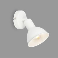 Wandstrahler Retro, Weiß, 25 Watt, E14-Fassung, 11 x 9 cm – Briloner