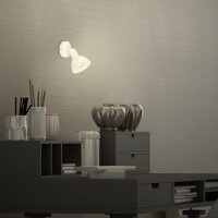 Wandstrahler Retro, Weiß, 25 Watt, E14-Fassung, 11 x 9 cm – Briloner