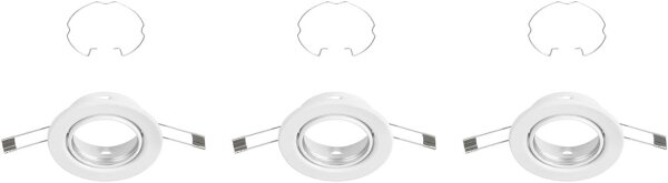 Briloner Einbaustrahler Rahmen 3er Set GU10 Weiß Schwenkbar Ohne Leuchtmittel (7110-036)