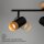 3-flammiger Deckenspot 3er, Schwarz / Holz, 3x9W, GU10-Fassung, 47 x 9 x 15 cm – Briloner