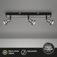 Strahler Briloner Silver Crafted 3er Spot 4,9 Watt LED...
