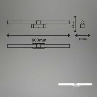 Spiegelleuchte Briloner 9 Watt LED Wandlampe IP44 4000K...