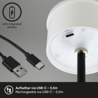 Akku-Leuchte Briloner RGB LED SchwarzDimmbar Akku-Lampe