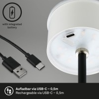 B-Kartonage Akku-Leuchte Briloner RGB LED SchwarzDimmbar Akku-Lampe