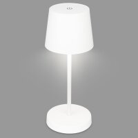 Akku-Tischlampe Akku-Leuchte, Weiß, 2,6 Watt, 3000K, dimmbar, Ø 10,5 cm – Briloner