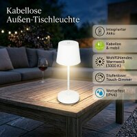 Akku-Tischleuchte Akku-Leuchte, Weiß, 2,6 Watt,...