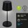 Akku-Tischlampe, Schwarz, 2,6 Watt, 150lm, Warmweiß, dimmbar, Touchdimmer, IP44 – Briloner