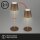 Akku-Tischlampe Akku-Leuchte, Braun-Gold, 2,6 Watt, 3000K, dimmbar, Ø 12 cm – Briloner
