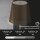 Akku-Tischlampe Akku-Leuchte, Braun-Gold, 2,6 Watt, 3000K, dimmbar, Ø 12 cm – Briloner