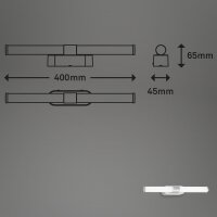 Briloner LED Spiegelleuchte Chrom-Matt 40cm 6W 720lm Neutralweiß IP44