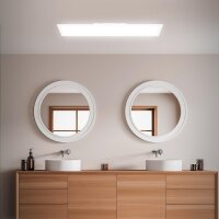 Deckenleuchte Briloner 25 Watt LED Panel IP44 Badleuchte 78 cm Deckenlampe