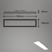 Deckenleuchte Briloner 25 Watt LED Panel IP44 Badleuchte 78 cm Deckenlampe