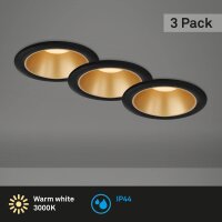Einbauleuchten Briloner 3 x 4,9 Watt LED Schwarz-Gold...