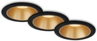 Einbauleuchten Briloner 3 x 4,9 Watt LED Schwarz-Gold...