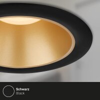 Einbauleuchten Briloner 3 x 4,9 Watt LED Schwarz-Gold Spot Einbaulampen 3000K