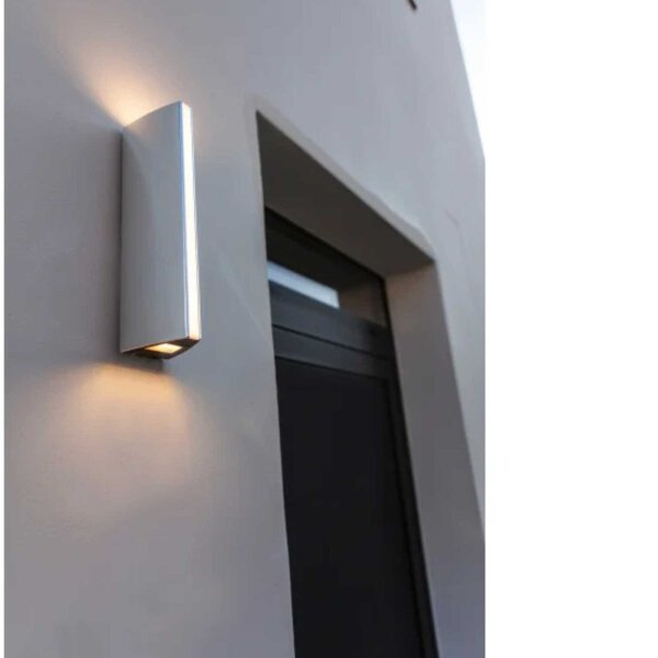 Lutec Leo LED Außenwandleuchte 14W IP54 Aluminium verchromt
