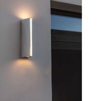 Lutec Leo LED Außenwandleuchte 14W IP54 Aluminium verchromt