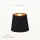 Lampenschirm Textil Rund 16 cm  Schwarz - Gold E14 für Tischleuchte