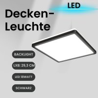 Deckenleuchte LED Panel mit Backlight-Effekt ultra-flach...