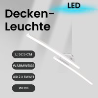 Deckenlampe LED Deckenleuchte 2-flammig schwenkbare...