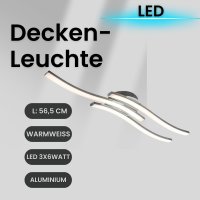 Deckenlampe LED Design Deckenleuchte in Wellenform...
