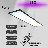 Deckenleuchte CCT LED Panel Fernbedienung dimmbar schwarz...