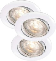 Einbauleuchten Nordlux Recess 3er Set weiß Spot 3 Watt LED GU10 Einbaulampe