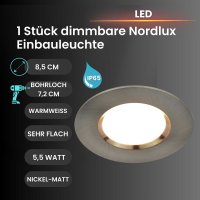 Einbauleuchte Nordlux Dorado 5,5 Watt LED dimmbar IP65...