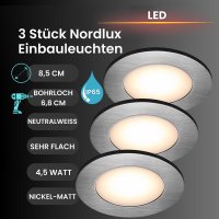 Einbauleuchte Nordlux Leonis 3er Set 4,5 Watt LED...