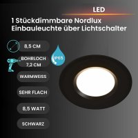 Einbauleuchte Nordlux Mahi Schwarz 8,5 Watt LED IP65...