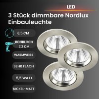 Einbauleuchte Nordlux Fremont 3er Set LED dimmbar...