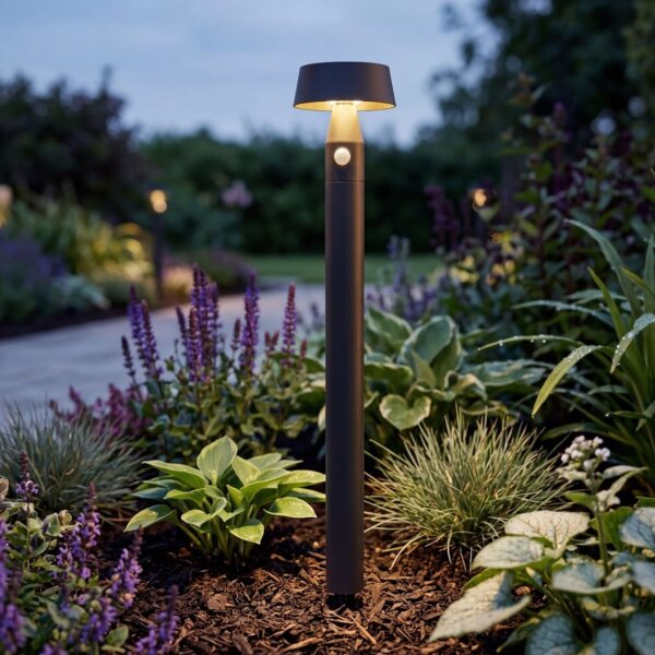 Nordlux Nama 90 LED Solar Wegeleuchte Schwarz 90cm mit Sensor 1W