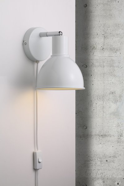 Strahler Nordlux Pop Weiß Inkl. Steckzuleitung Wandlampe