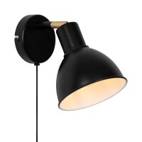 Wandleuchte Pop, Schwarz / Gold, 18 Watt, E27-Fassung, 11...