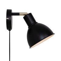 Wandleuchte Pop, Schwarz / Gold, 18 Watt, E27-Fassung, 11...