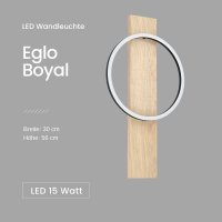Wandleuchte Eglo Boyal LED 15 Watt Wandlampe Holz