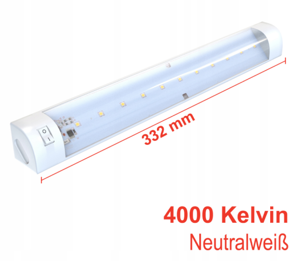 Unterbauleuchte Telefunken LED Küchenlampe 4,2 Watt mit Steckerzuleitung Weiß 4.000K