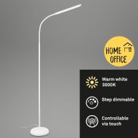 Stehleuchte Briloner 6 Watt LED Weiß Touchdimmer Leseleuchte Standlampe