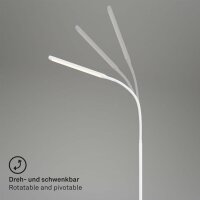 Stehleuchte Briloner 6 Watt LED Weiß Touchdimmer Leseleuchte Standlampe