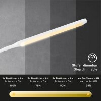 Stehleuchte Briloner 6 Watt LED Weiß Touchdimmer Leseleuchte Standlampe