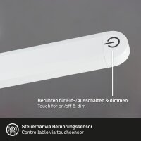 Stehleuchte Briloner 6 Watt LED Weiß Touchdimmer Leseleuchte Standlampe