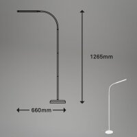 Stehleuchte Briloner 6 Watt LED Weiß Touchdimmer Leseleuchte Standlampe