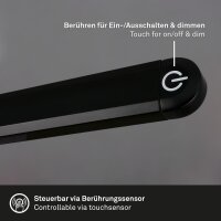 Briloner LED Tischleuchte Schreibtischlampe Schwarz Flexibel Touch-Dimmer Memory 6W 600lm Warmweiß