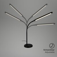 Briloner LED Tischleuchte Schreibtischlampe Schwarz Flexibel Touch-Dimmer Memory 6W 600lm Warmweiß