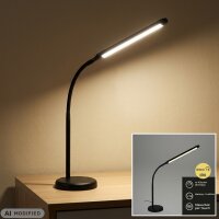 Tischleuchte, Schwarz, 6 Watt, Memory-Funktion,...