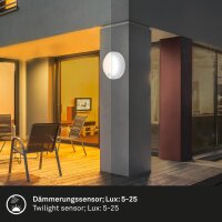 Akku-Wandleuchte, Weiß, 4 Watt, 700lm, 3000K, mit Bewegungsmelder, Ø 17 cm – Briloner