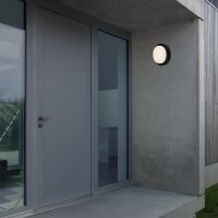 Akku-Leuchte Briloner Wandlampe 4 Watt LED Bewegungsmelder Außenlampe 17 cm 700 Lumen Schwarz