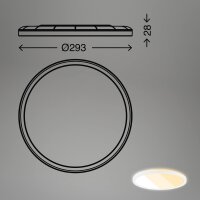 Deckenleuchte Briloner LED Panel Backlight 18 Watt CCT 29,3 cm Deckenlampe
