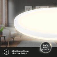 LED Deckenleuchte Backlight, Weiß, 18 Watt, CCT einstellbar, Backlight-Effekt – Briloner