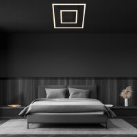 LED Deckenleuchte Frame, Schwarz, 22 Watt, 3000K, 30 x 32 x 5 cm – Briloner